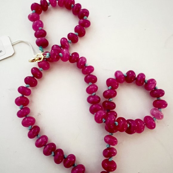 Palma Necklace ~ Pink Quartz - Picture 5 of 6